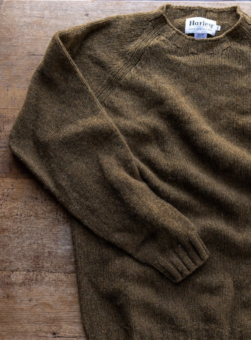 Harley of Scotland ~ Mens Supersoft Shetland Chunky Crew