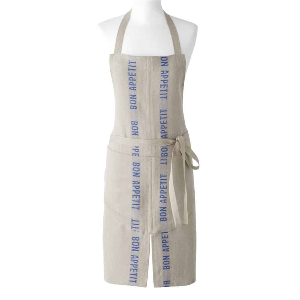 Charvet ~ French Linen Apron "Bon Appetit"