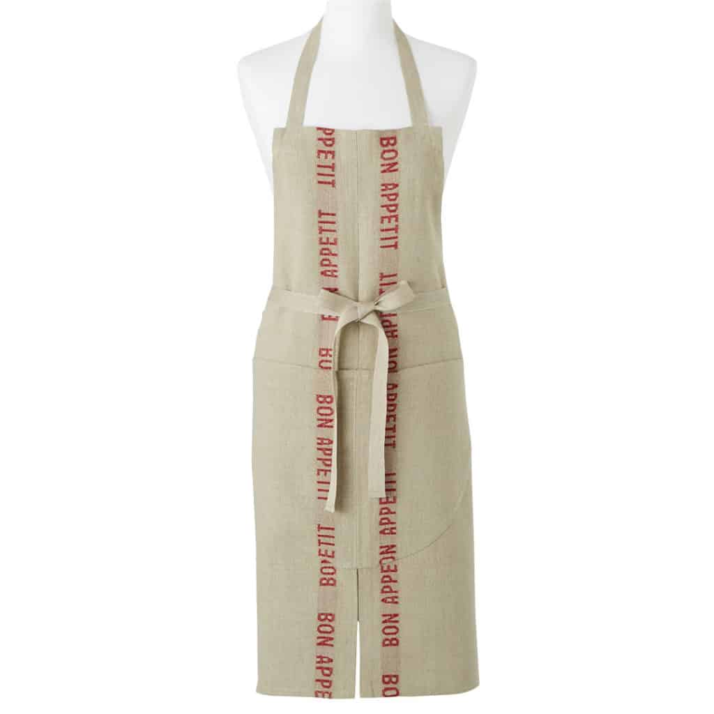 Charvet ~ French Linen Apron "Bon Appetit"
