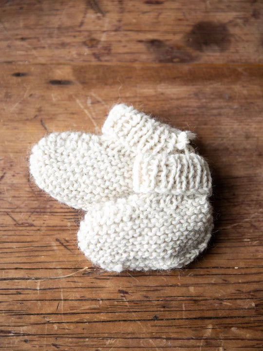 Hand Knitted Alpaca Baby Beanies and Booties