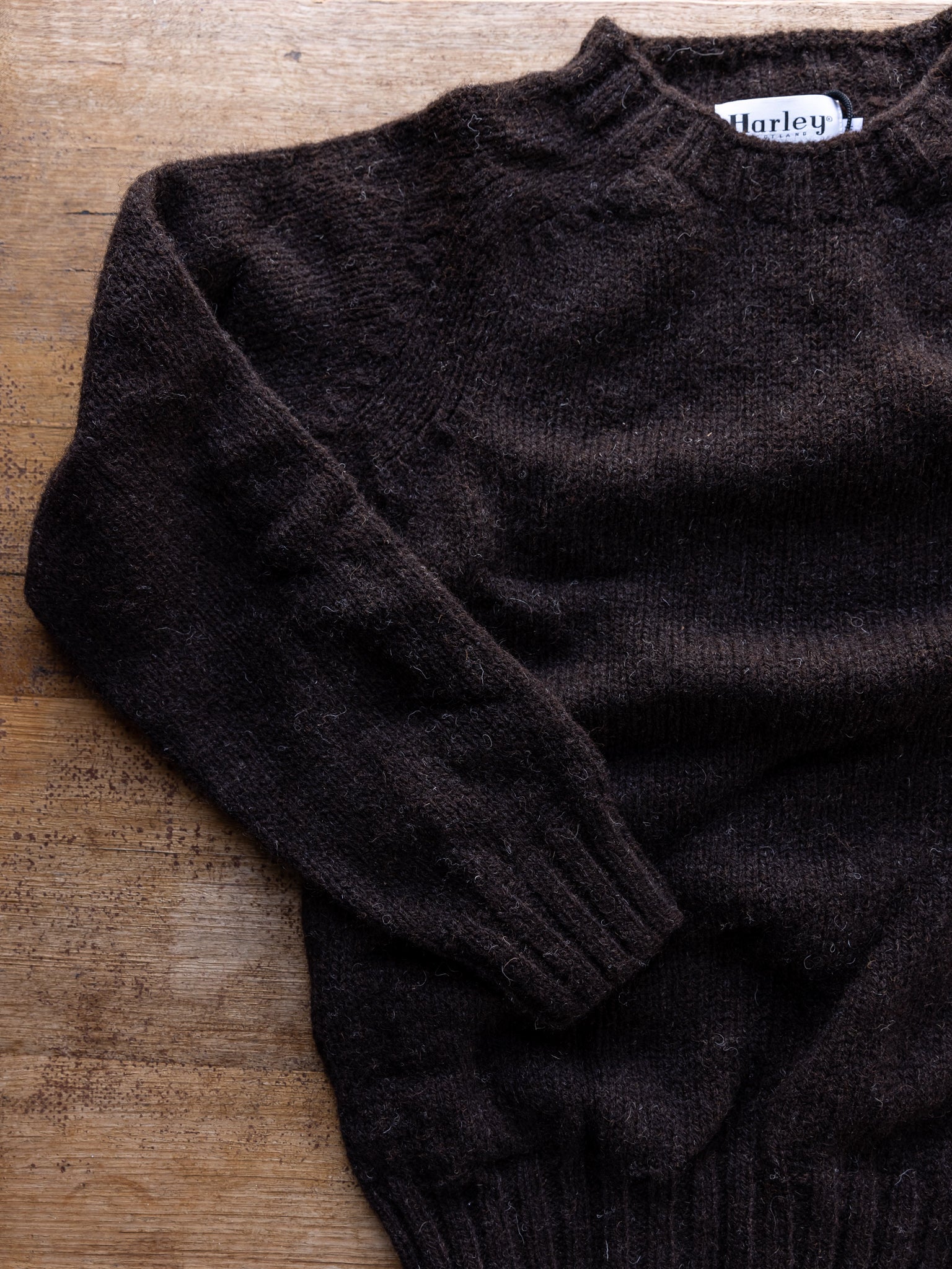 Harley of Scotland Mens Chunky British Wool Crew – The Evandale