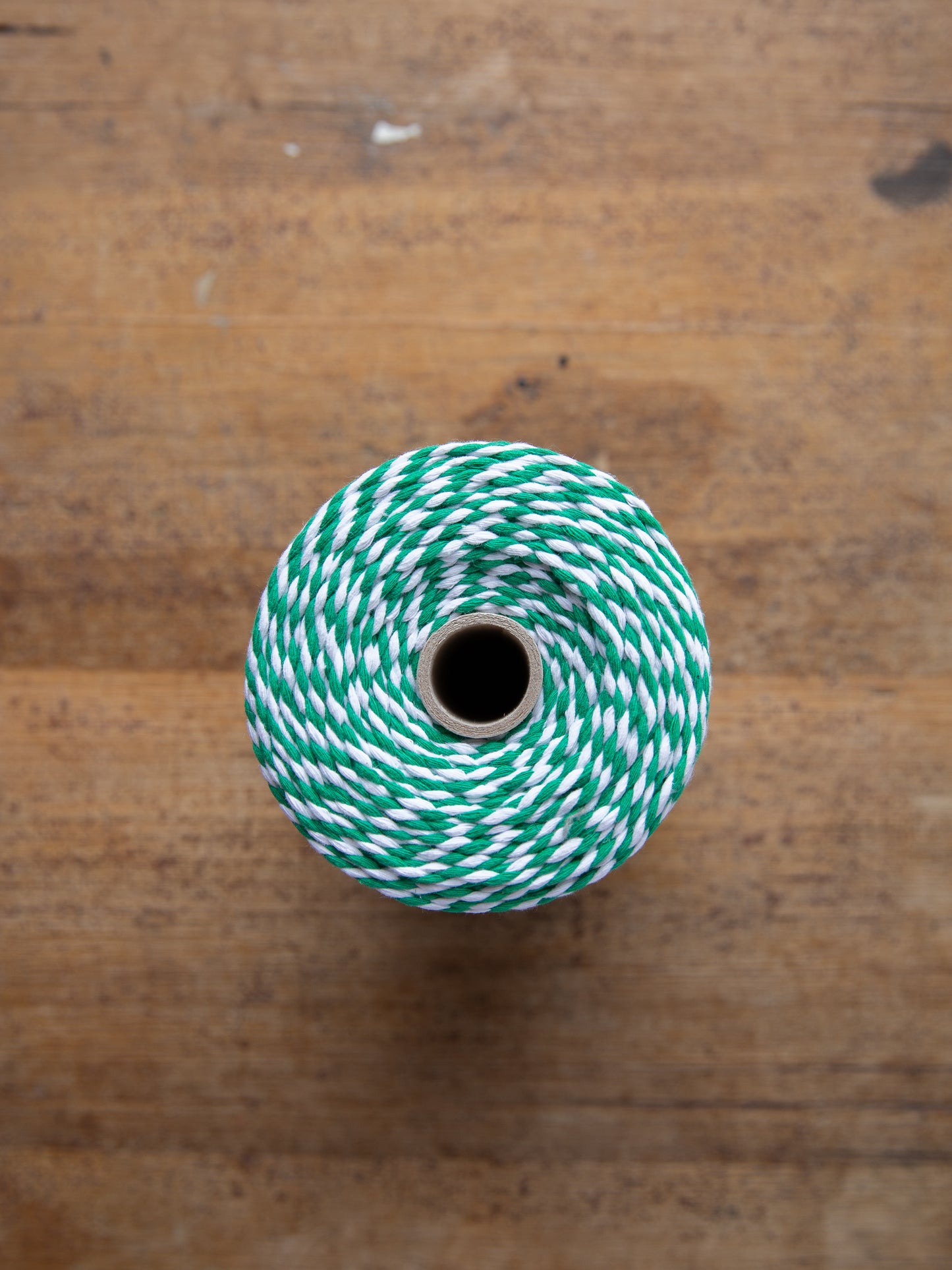 Green & White Cotton String